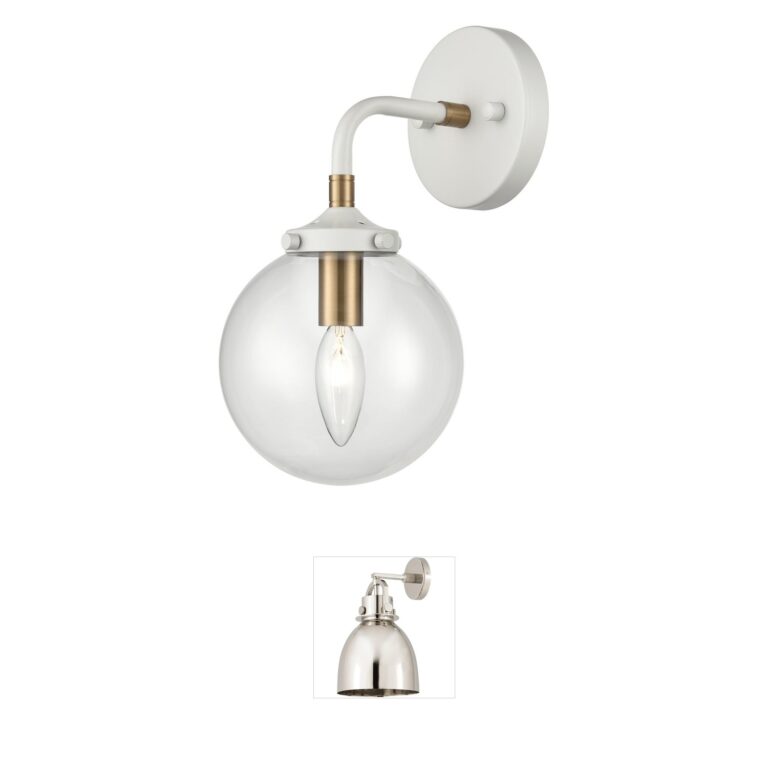 Atlas Lighting & Home Boudreaux Globe Clear Glass Wall Sconce