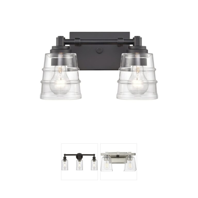 Atlas Lighting & Home Pulsate Matte Black Steel Vanity Light