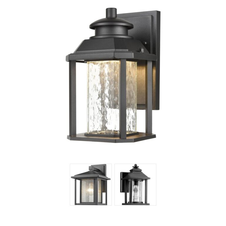 Atlas Lighting & Home Irvine 10-Inch Matte Black LED Outdoor Wall Sconce