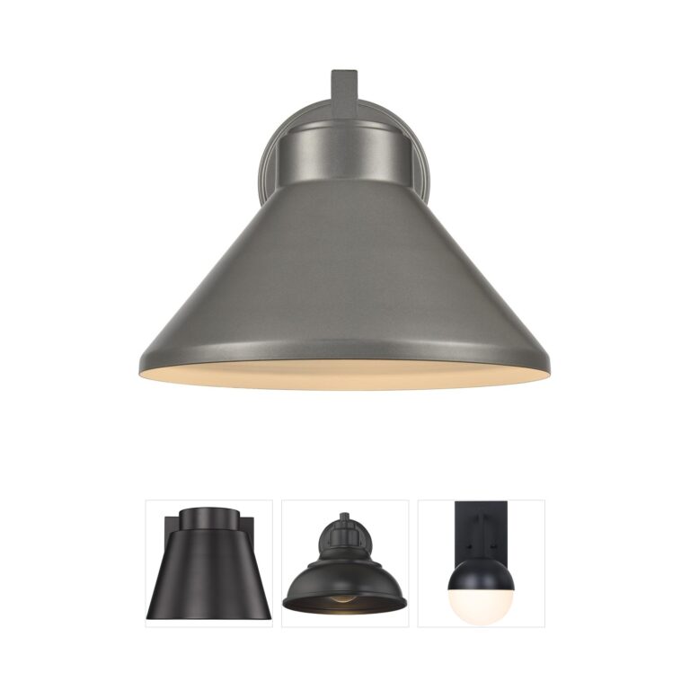 Atlas Lighting & Home Thane Hematite Steel Outdoor Wall Sconce