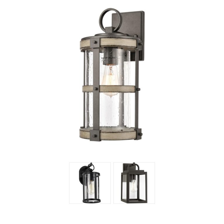 Atlas Lighting & Home Annenberg 16" Anvil Iron Outdoor Wall Sconce
