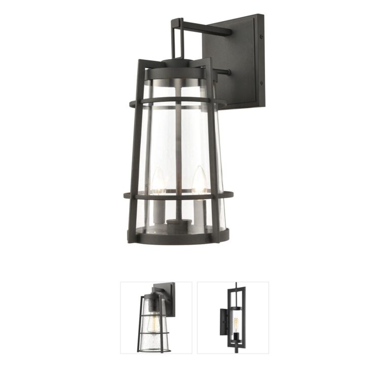 Atlas Lighting & Home Crofton 2-Light Charcoal Outdoor Wall Sconce