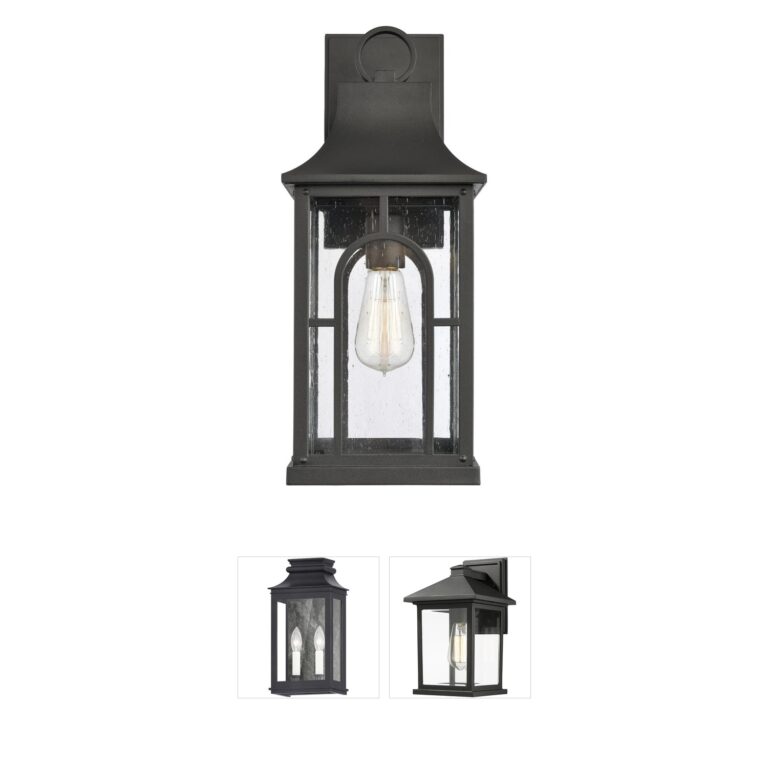Atlas Lighting & Home Triumph 17.75" Seeded Glass Outdoor Wall Sconce