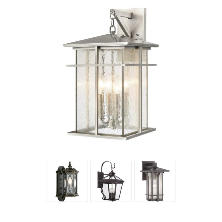 Atlas Lighting & Home Oak Park 20" Antique Brushed Aluminum Outdoor Sconce