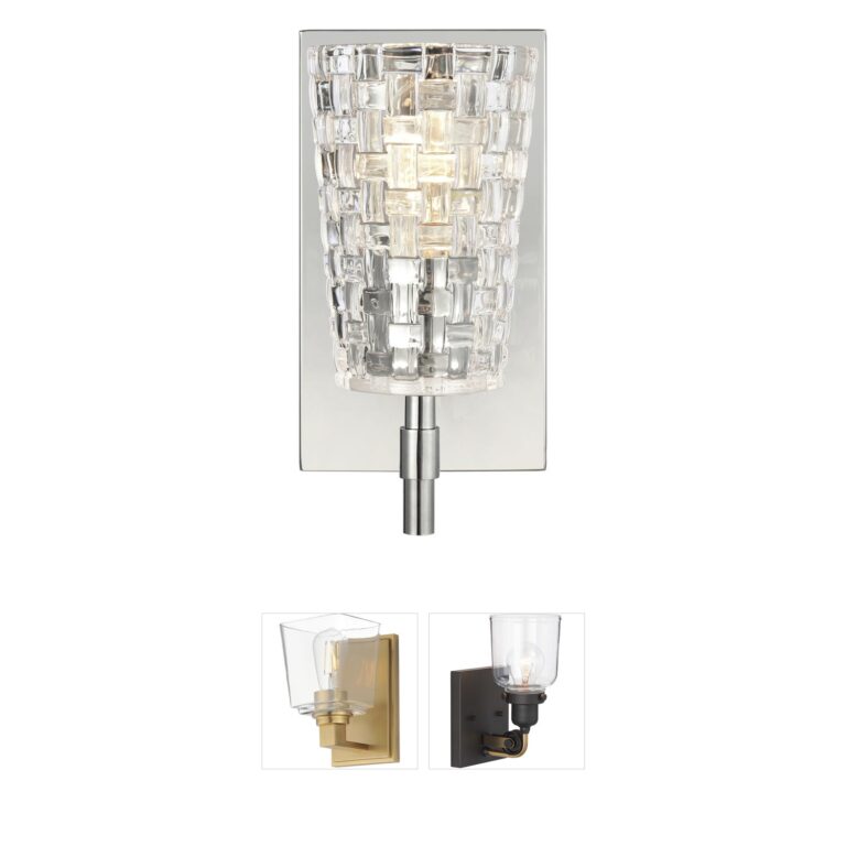 Atlas Lighting & Home Lightweave Polished Nickel Crystal Vanity