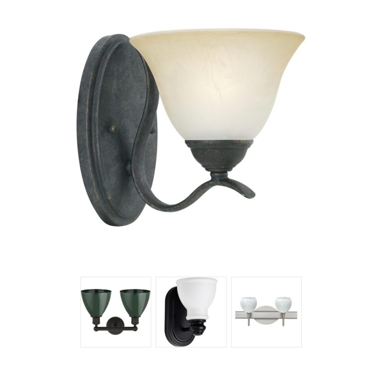 Atlas Lighting & Home Prestige 1-Light Sable Bronze Sconce with Amber Glass