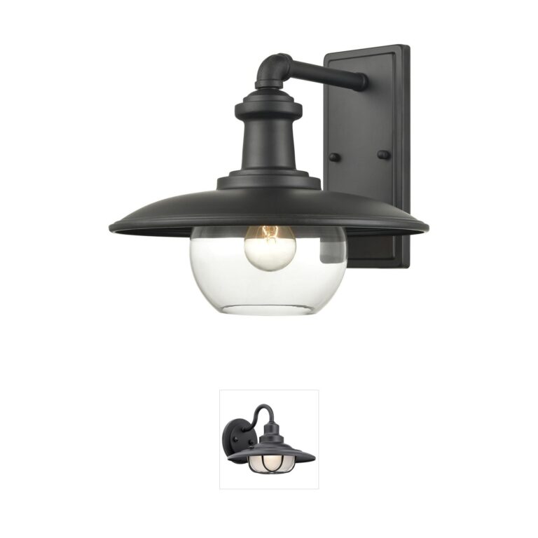 Atlas Lighting & Home Jackson Matte Black Outdoor Steel Sconce