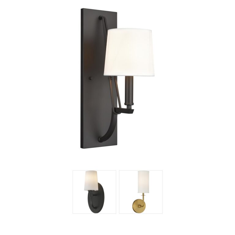 Atlas Lighting & Home Robinson Matte Black Steel Wall Sconce