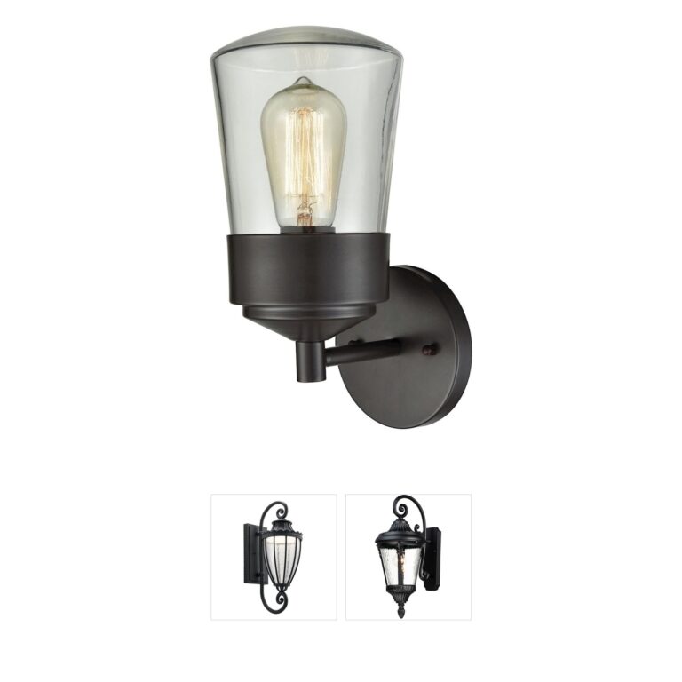Atlas Lighting & Home Mullen Gate Oil Rubbed Bronze Outdoor Wall Sconce with Clear Glass