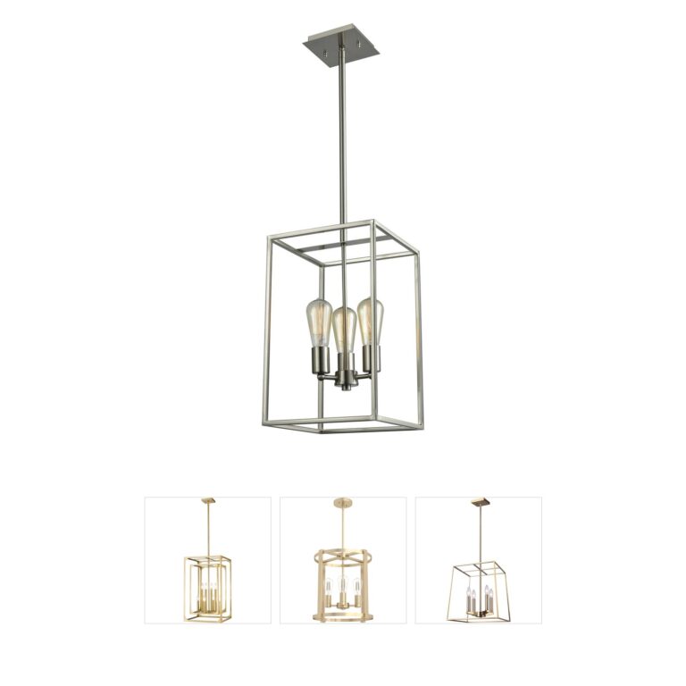 Atlas Lighting & Home Williamsport 3-Light Brushed Nickel Chandelier