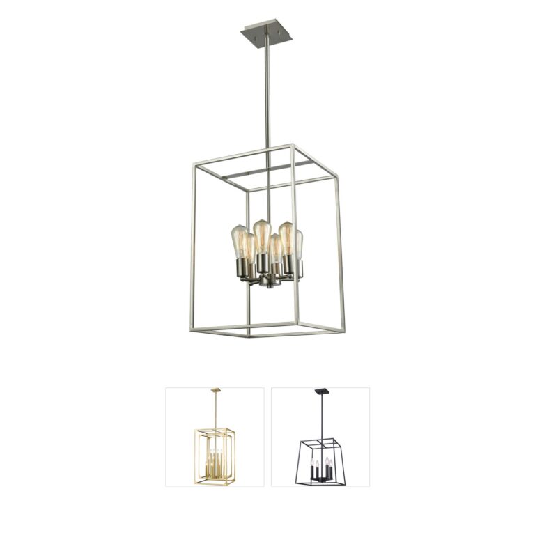 Atlas Lighting & Home Williamsport Brushed Nickel 6-Light Chandelier