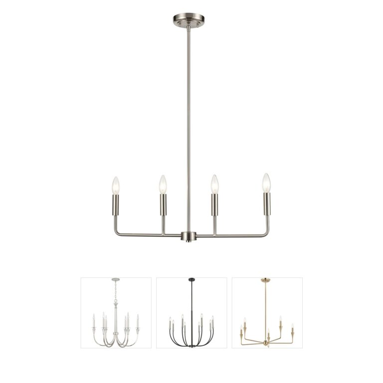 Atlas Lighting & Home Park Slope 4-Light Brushed Nickel Linear Chandelier