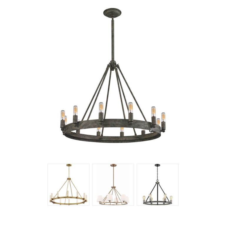 Atlas Lighting & Home Lewisburg 12-Light Iron Chandelier