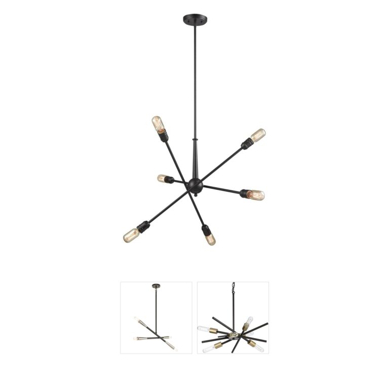 Atlas Lighting & Home Delphine 28-Inch 6-Light Oil Rubbed Bronze Chandelier