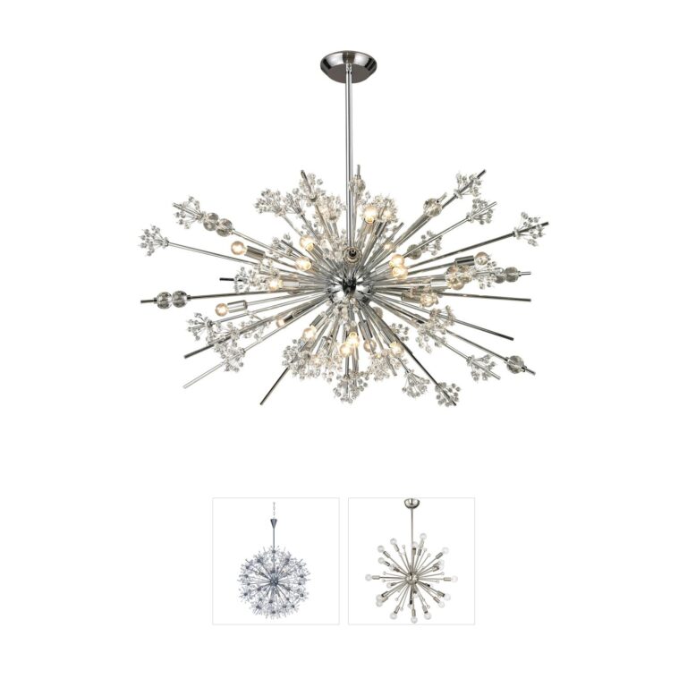 Atlas Lighting & Home Starburst K9 Crystal Chandelier
