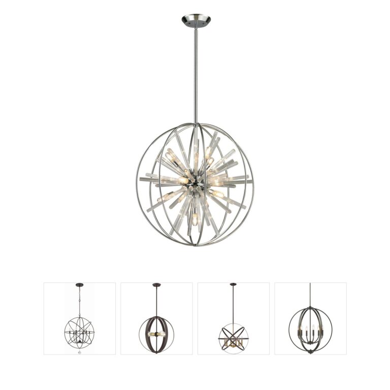Atlas Lighting & Home Twilight 10-Light Polished Chrome & Glass Chandelier
