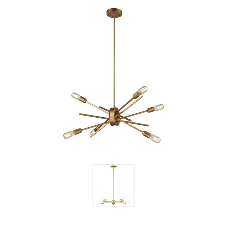 Atlas Lighting & Home Xenia Steel 6-Light Chandelier