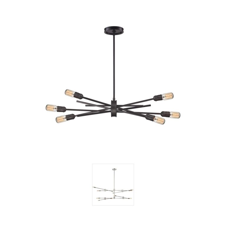 Atlas Lighting & Home Xenia 31-inch 6-Light Bronze Chandelier