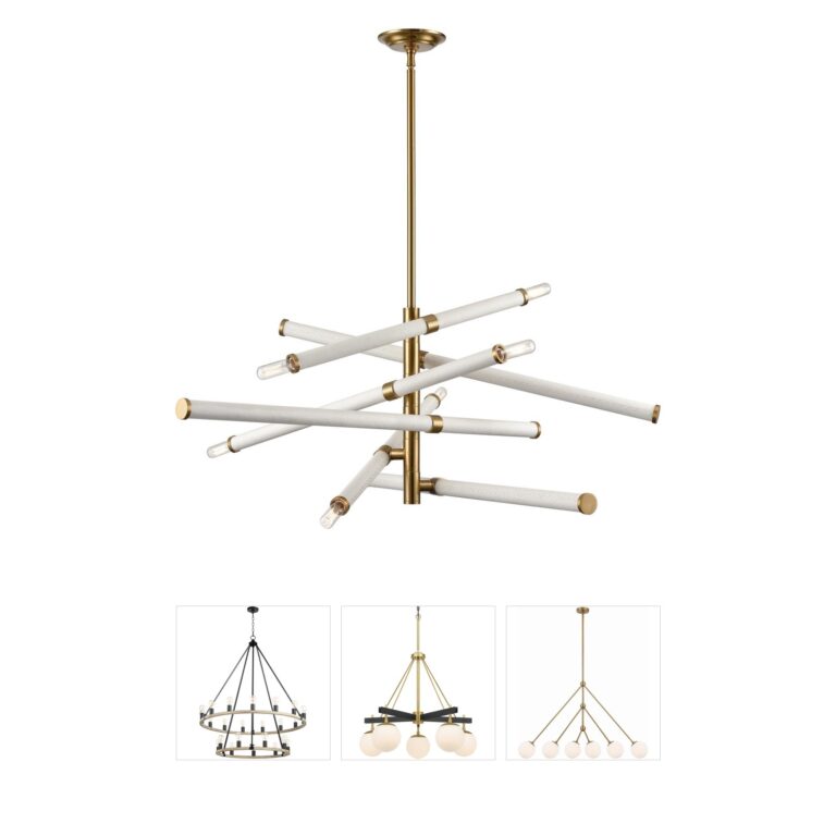 Atlas Lighting & Home Crosspiece Faux Leather Chandelier
