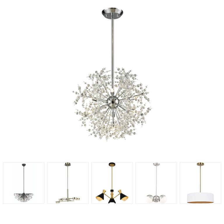 Atlas Lighting & Home Snowburst 7-Light Polished Chrome Crystal Chandelier