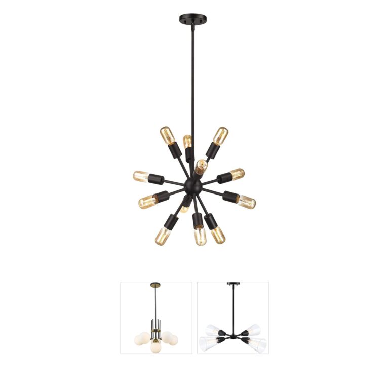 Atlas Lighting & Home Delphine 12-Light Metal Chandelier in Oil Rubbed Bronze