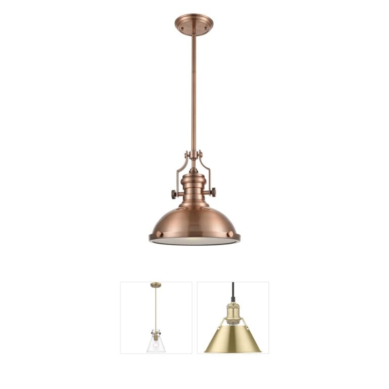 Atlas Lighting & Home Chadwick Antique Copper Steel Dome Pendant