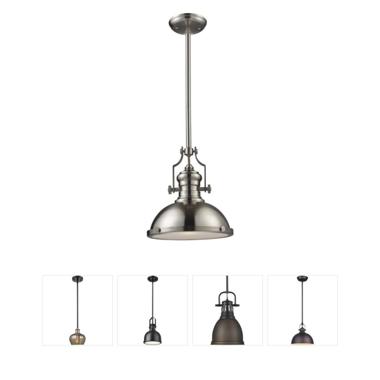 Atlas Lighting & Home Chadwick Satin Nickel Steel Pendant