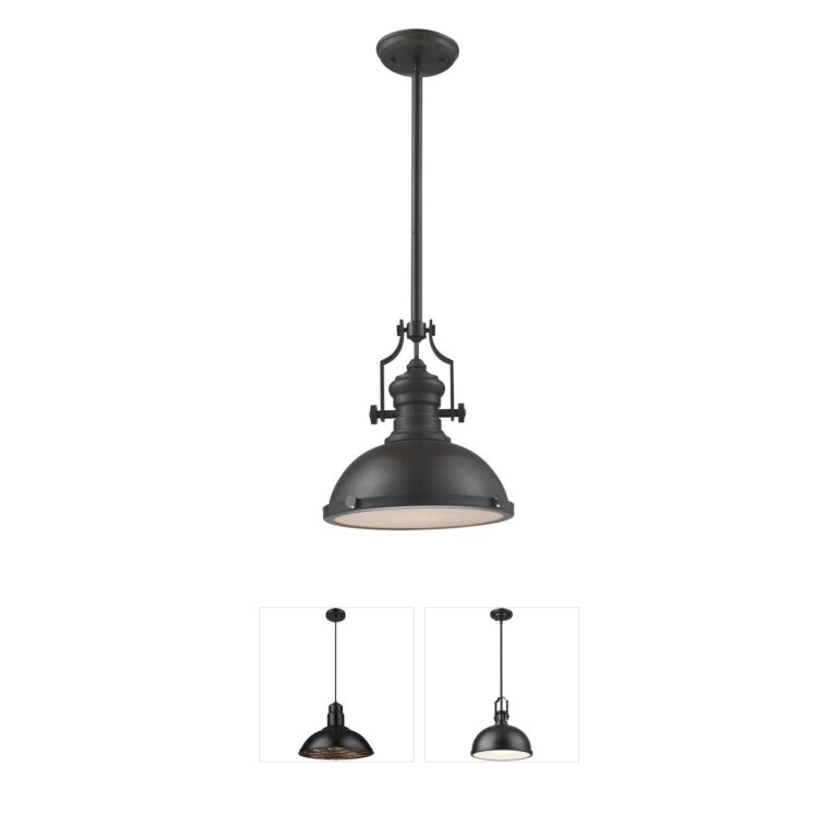 Atlas Lighting & Home Chadwick Steel Pendant with Frosted Diffuser
