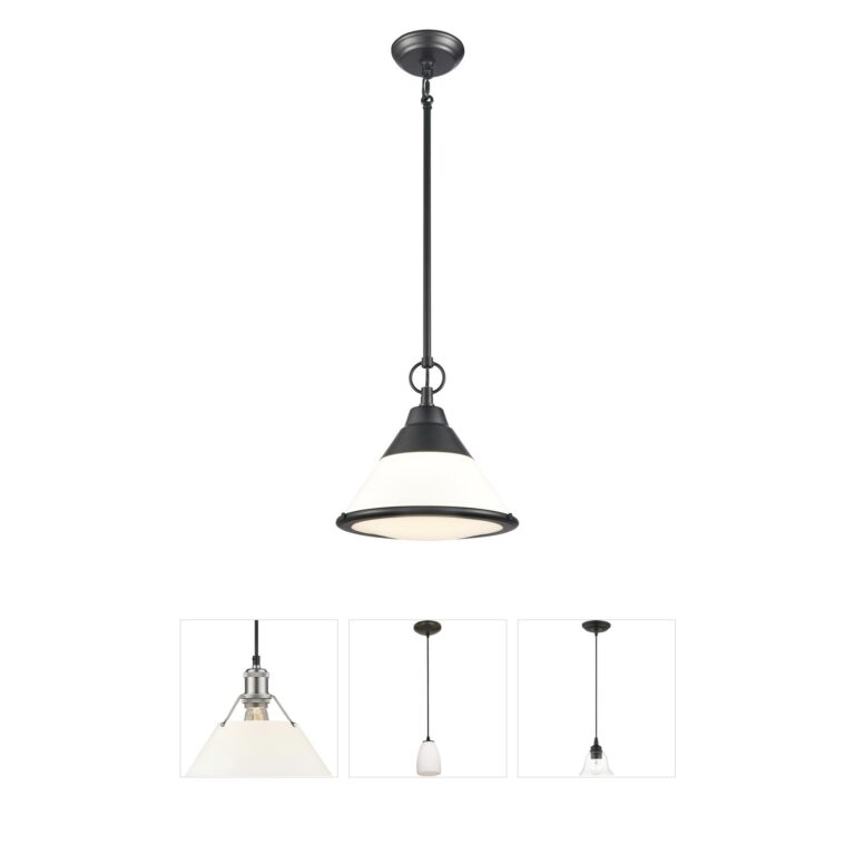 Atlas Lighting & Home Sven Matte Black Etched Glass Pendant