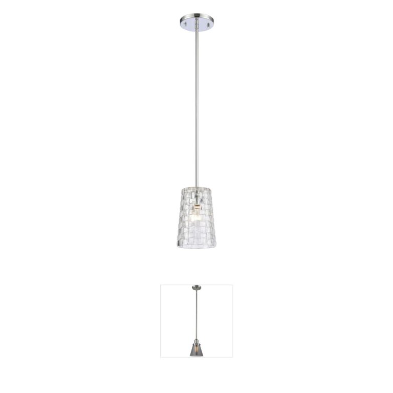 Atlas Lighting & Home Lightweave Polished Nickel Crystal Mini Pendant