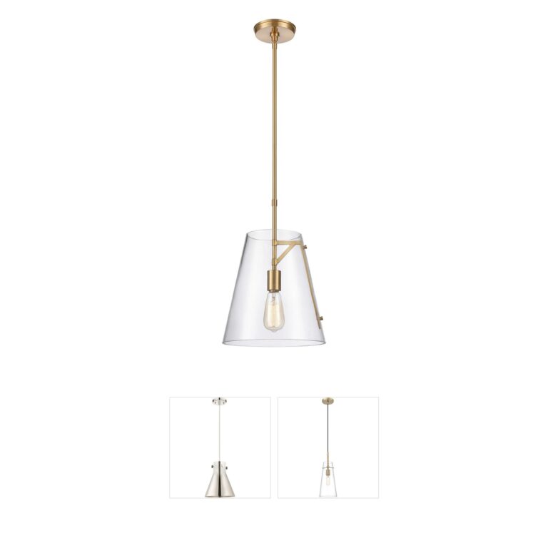 Atlas Lighting & Home Trustle Cone Clear Glass Pendant