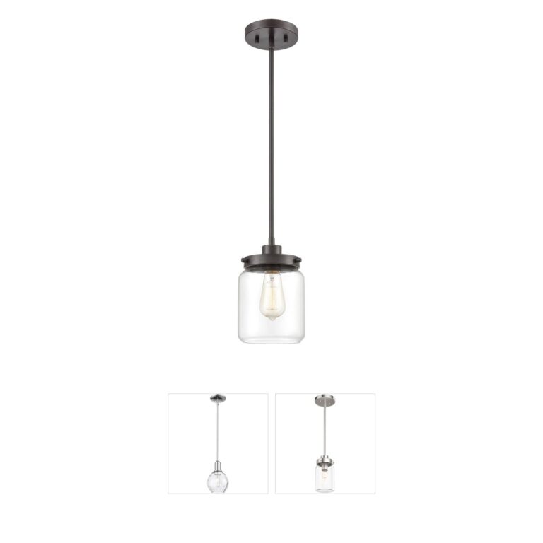 Atlas Lighting & Home Mason Clear Glass Mini Pendant