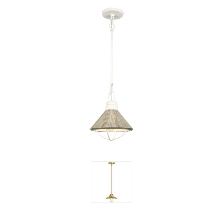 Atlas Lighting & Home Cape May 9" White Coral Mini Pendant