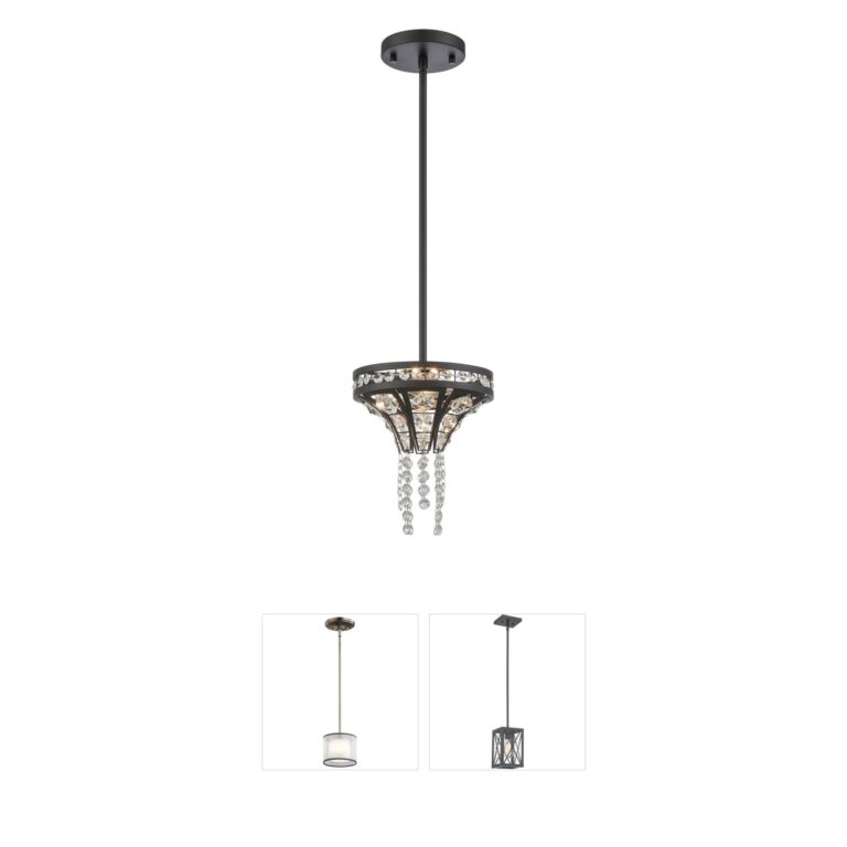 Atlas Lighting & Home Fantania 8-Inch 2-Light K9 Crystal Mini Pendant