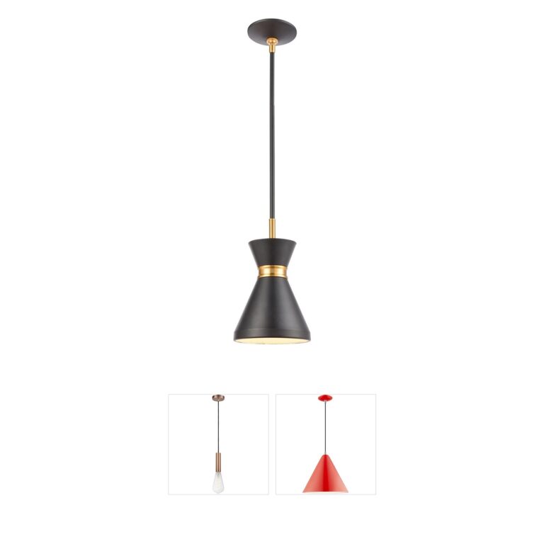 Atlas Lighting & Home Modley Matte Black Steel Mini Pendant