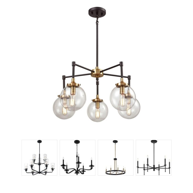 Atlas Lighting & Home Boudreaux 5-Light Clear Glass Chandelier