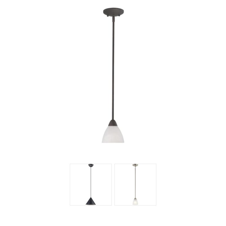 Atlas Lighting & Home Tia Painted Bronze Mini Pendant with Frosted Glass
