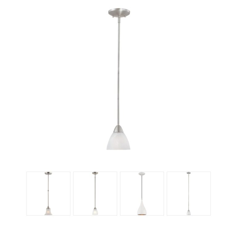 Atlas Lighting & Home Tia Matte Nickel and Frosted Glass Mini Pendant
