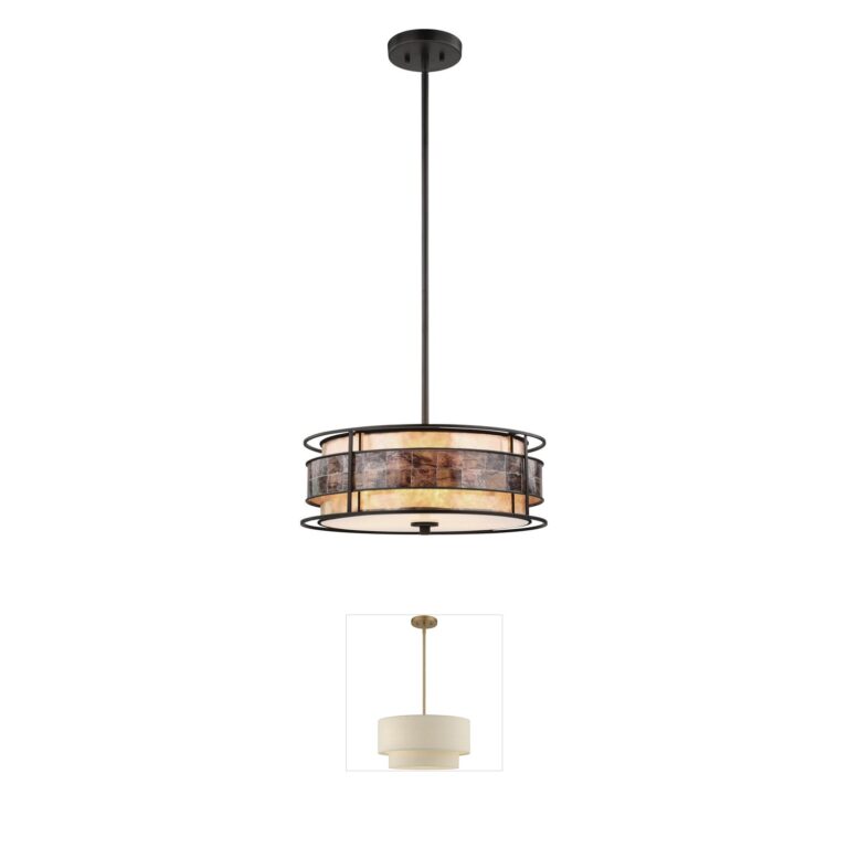 Atlas Lighting & Home Tremont 18" 3-Light Mica Mosaic Chandelier