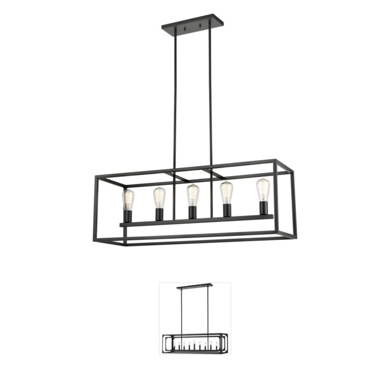 Atlas Lighting & Home Williamsport 5-Light Oil Rubbed Bronze Linear Chandelier
