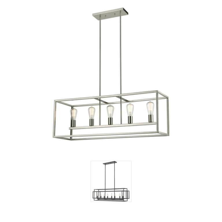 Atlas Lighting & Home Williamsport 5-Light Steel Linear Chandelier