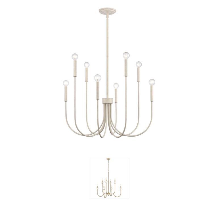 Atlas Lighting & Home Ulla 28-Inch 8-Light Steel Chandelier