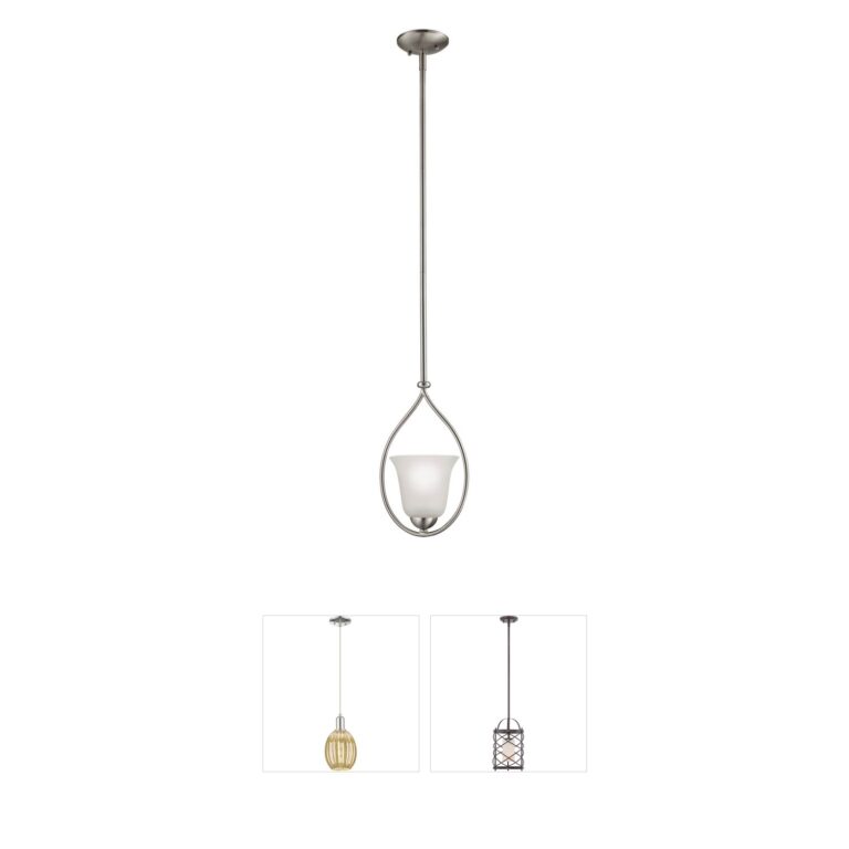 Atlas Lighting & Home Conway Brushed Nickel Frosted Glass Mini Pendant