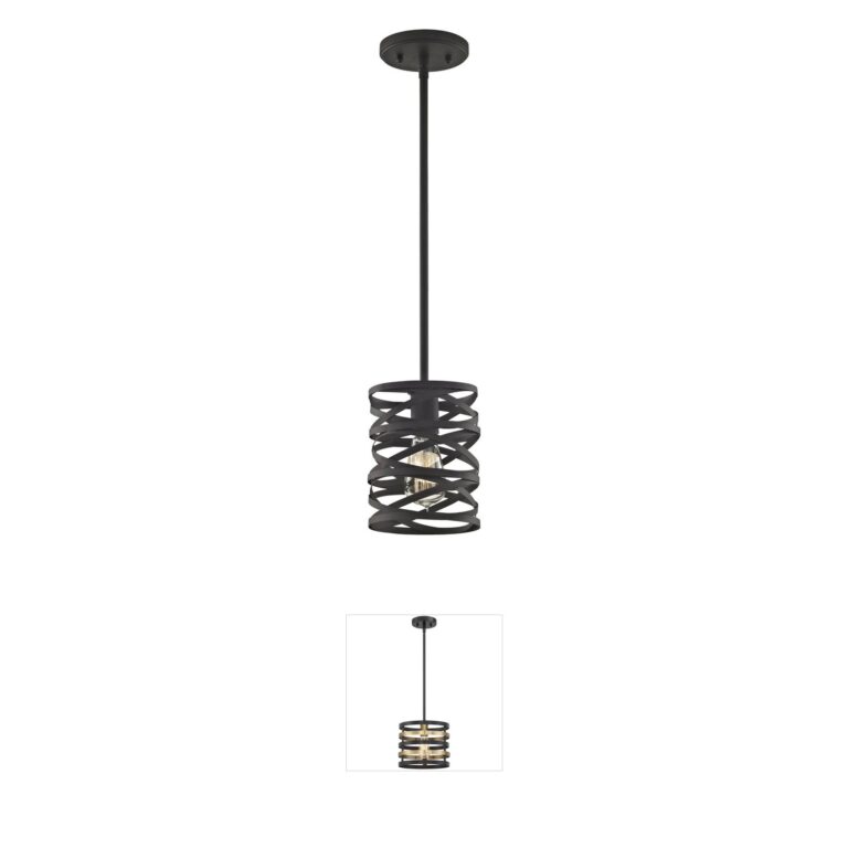 Atlas Lighting & Home Vorticy Oil Rubbed Bronze Metal Mini Pendant