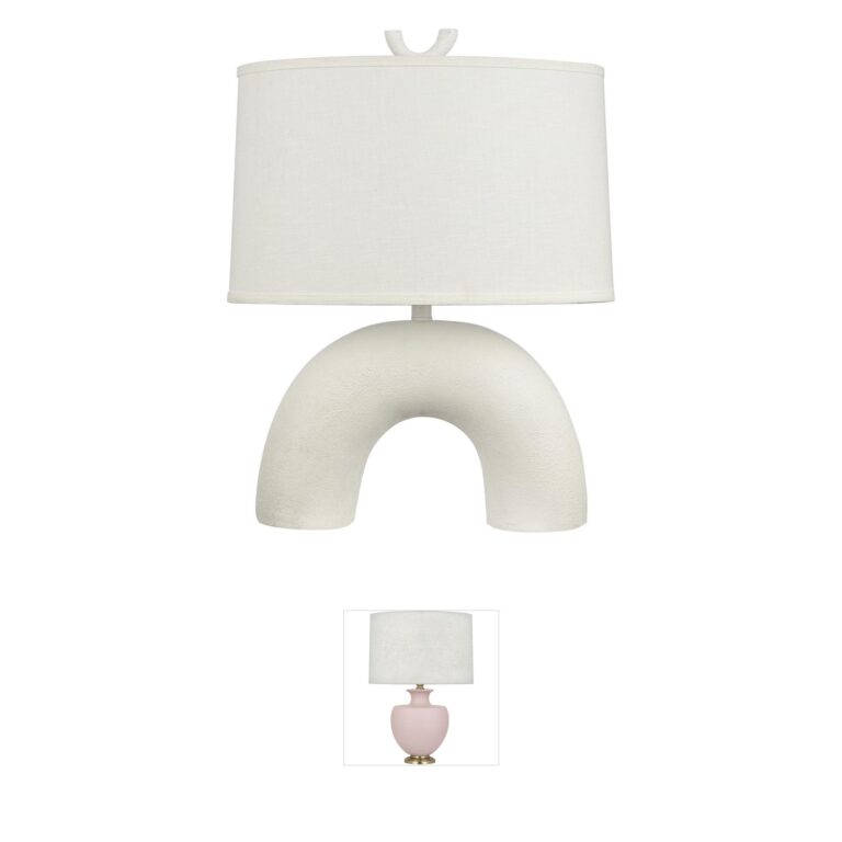 Atlas Lighting & Home Flection Dry White Ceramic Table Lamp