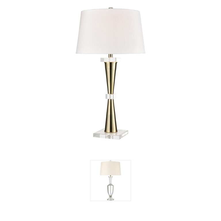 Atlas Lighting & Home Brandt 32-Inch Gold and K9 Crystal Table Lamp