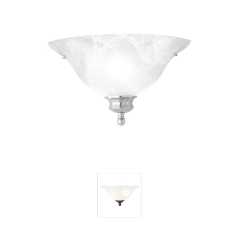 Atlas Lighting & Home Prestige 14" Alabaster Glass Wall Sconce