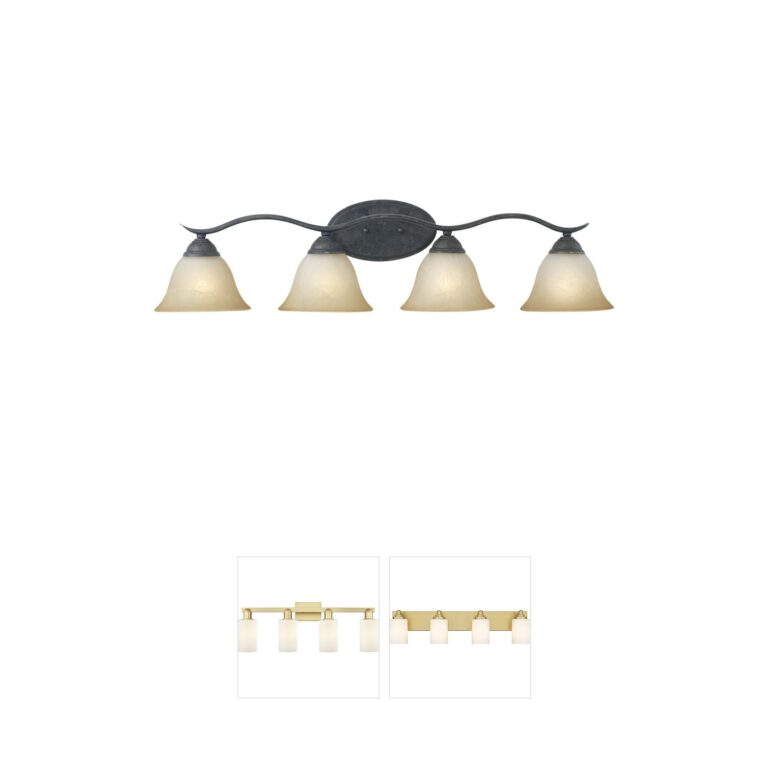 Atlas Lighting & Home Prestige 4-Light Sable Bronze Vanity with Alabaster Glass