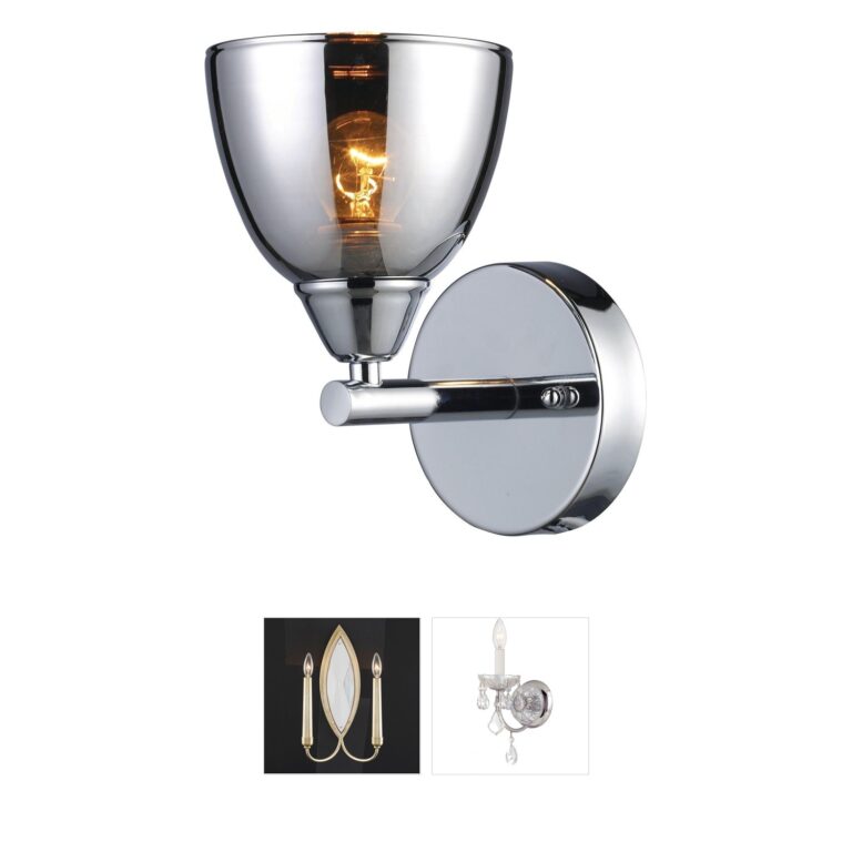 Atlas Lighting & Home Reflections Polished Chrome Bubble Glass Wall Sconce
