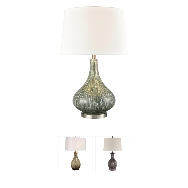 Atlas Lighting & Home Northcott Green Glass Table Lamp